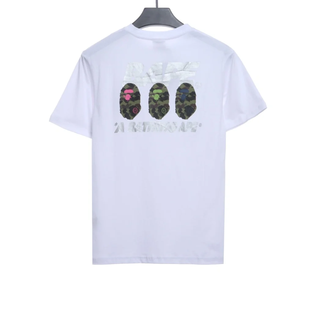 Reflective letter print short sleeve