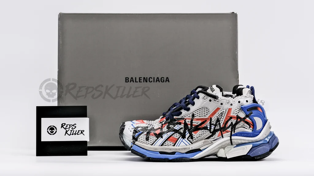 Balenciaga Runner Blue Red Graffiti Replica