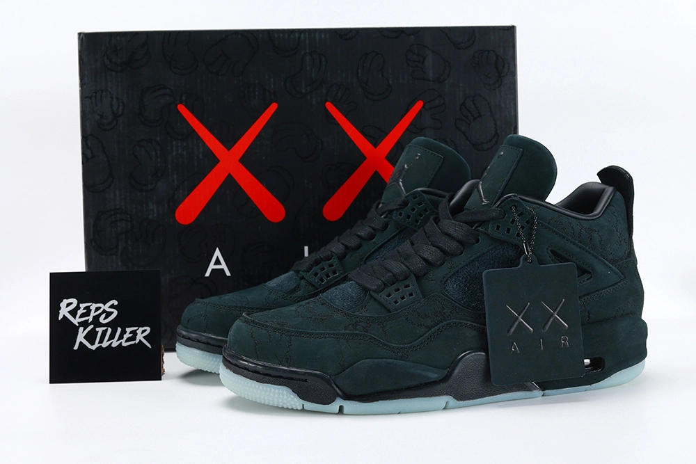 KAWS x Air Jordan 4 Retro 'Black' replica