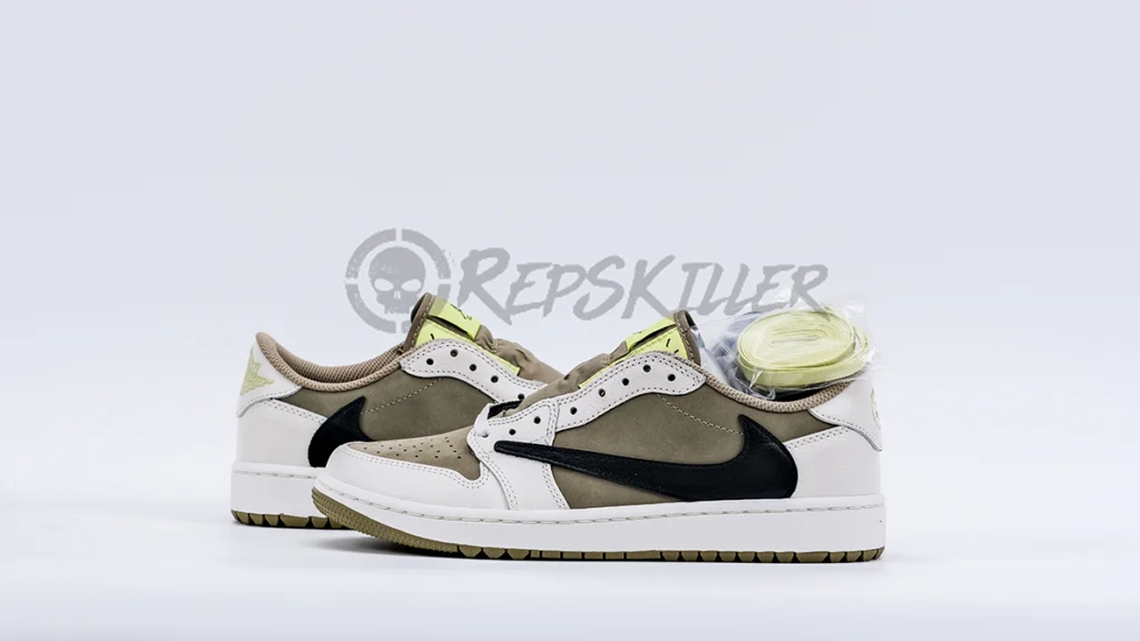 Travis Scott x Air Jordan 1 Low Golf 'Neutral Olive' Replica