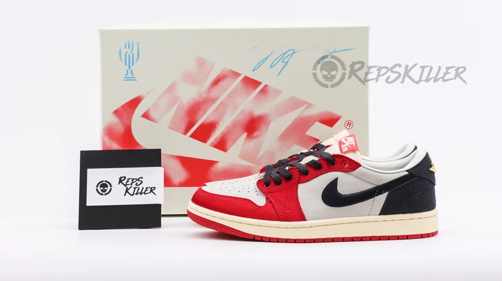 Trophy Room x Air Jordan 1 Retro Low OG SP 'Rookie Card - Away' Replica